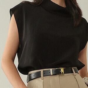 Elegant Black Sleeveless Top